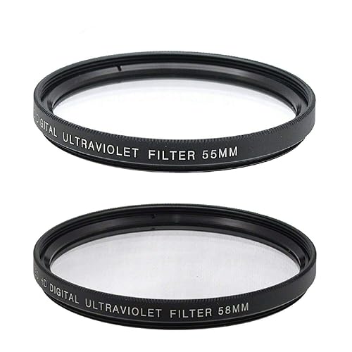Nikon 55mm and 58mm UV Filter for D3500, D5600, D3400 DSLR with 18-55mm and 70-300mm Lenses