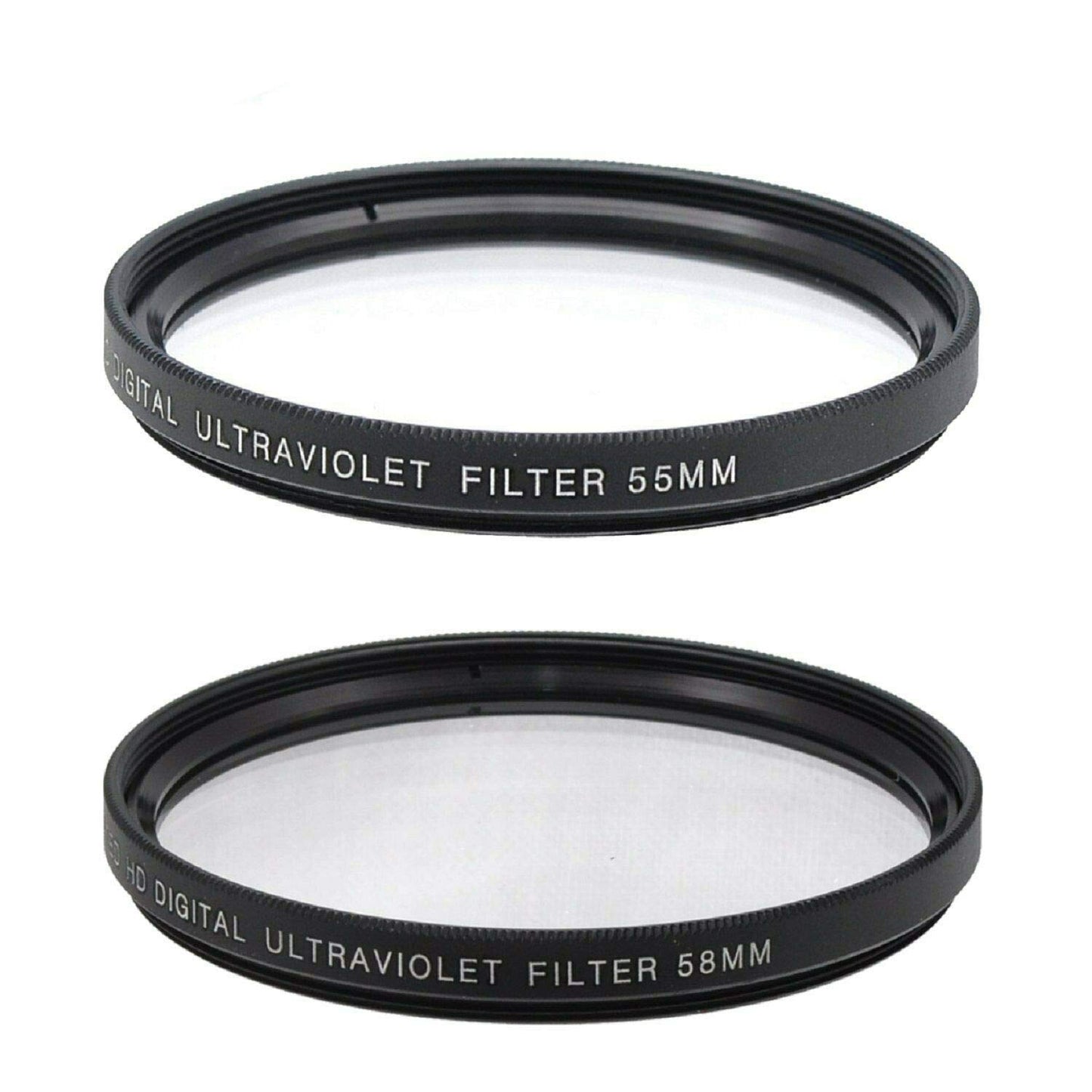 Nikon 55mm and 58mm UV Filter for D3500, D5600, D3400 DSLR with 18-55mm and 70-300mm Lenses