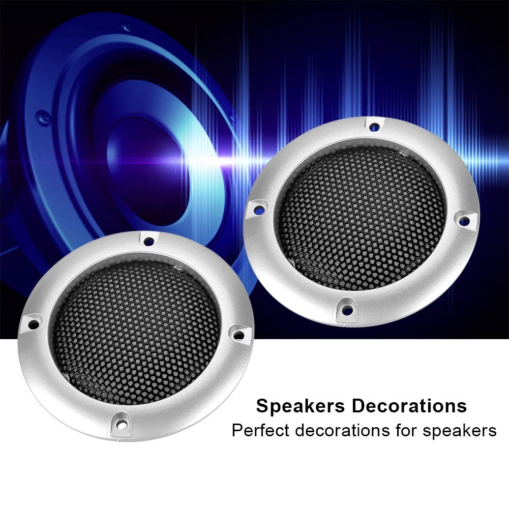 Bewinner 2 Inch Speaker Cover, Speaker Decorative Steel Mesh Circle Car Speaker Protective Mesh Cover Provide for Speakers Car Speakers