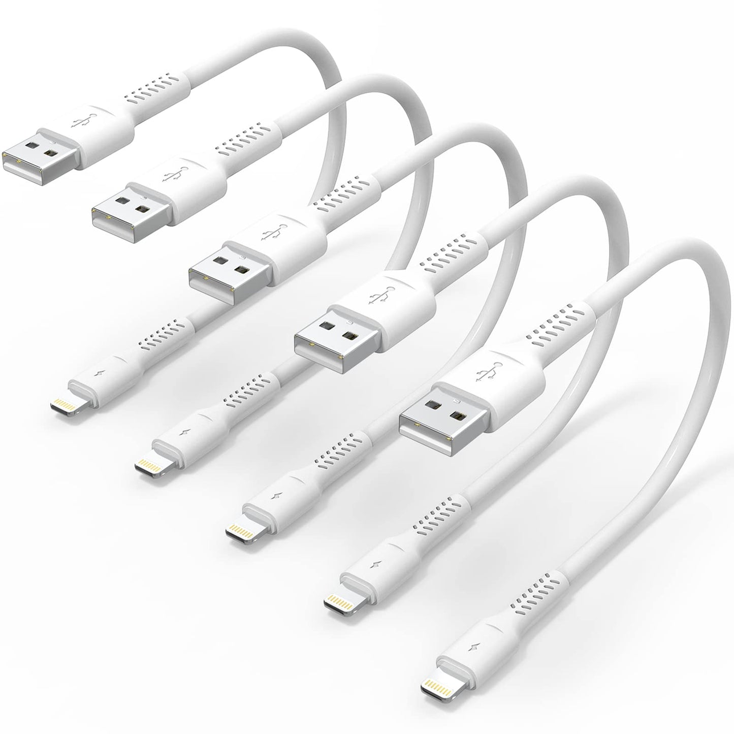 6 inch iPhone Charge Cable Short, 0.5ft 5Pack USB to Lightning Cord for Fast Charging Stations Compatible with Apple iPhone 12 11 Pro Max Xs 8 7 6 5…