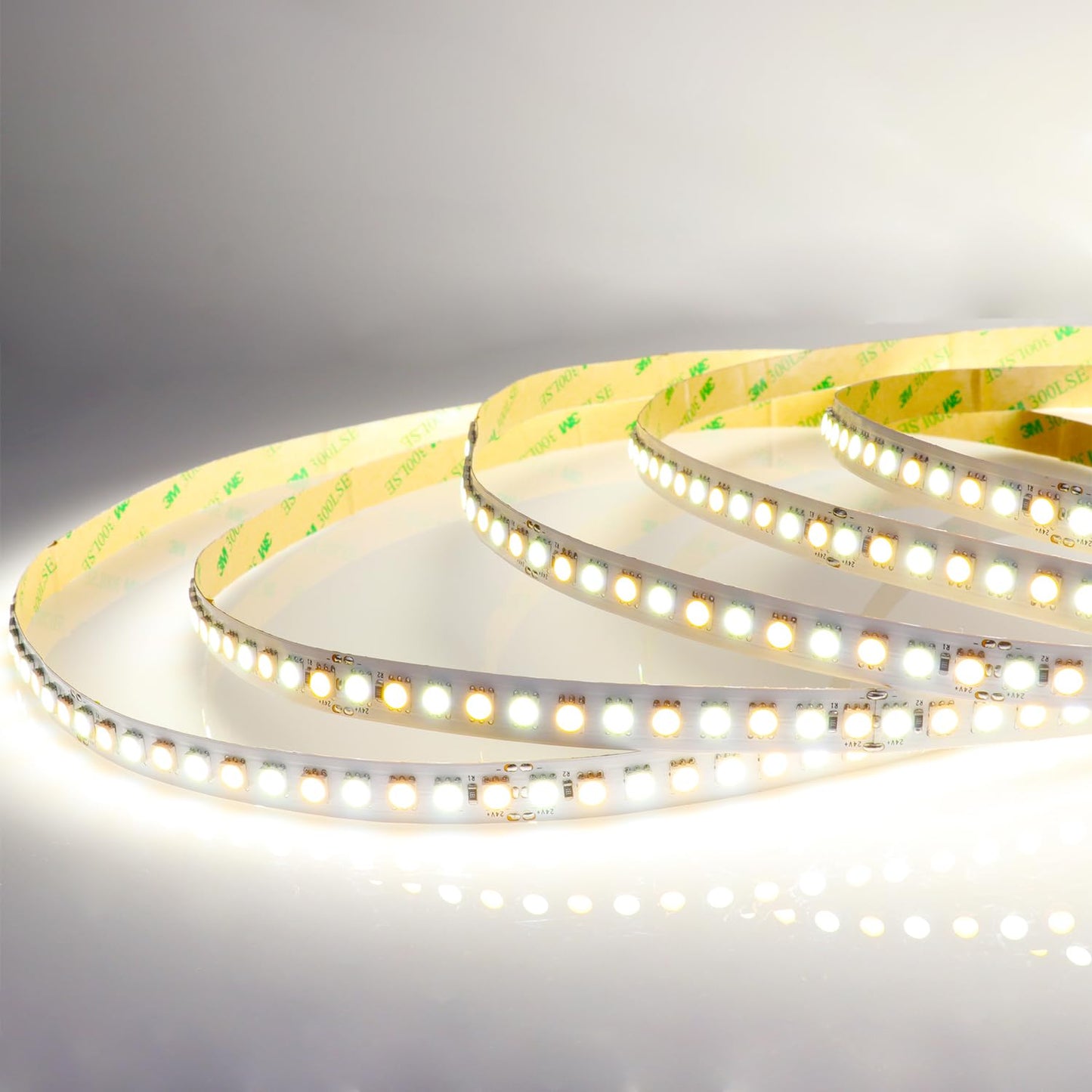LEDENET CCT Tunable White LED Strip Lights High Density 600LEDs SMD 5050 DC 24V Warm Daylight White Adjustable 2800K-6500K Flexible Light Strips
