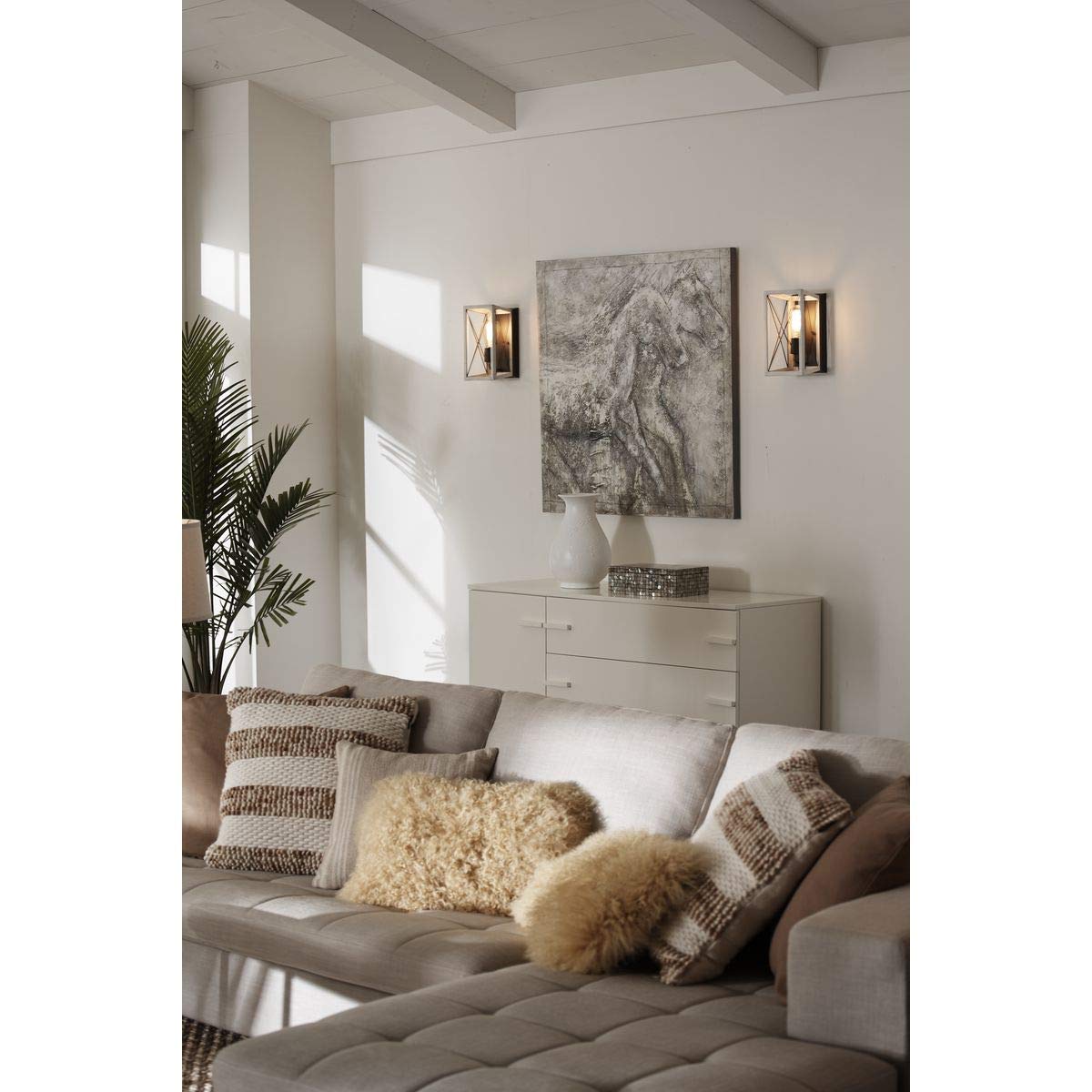 Progress Lighting P710012-143 Briarwood Graphite One-Light Wall Sconce, , Black