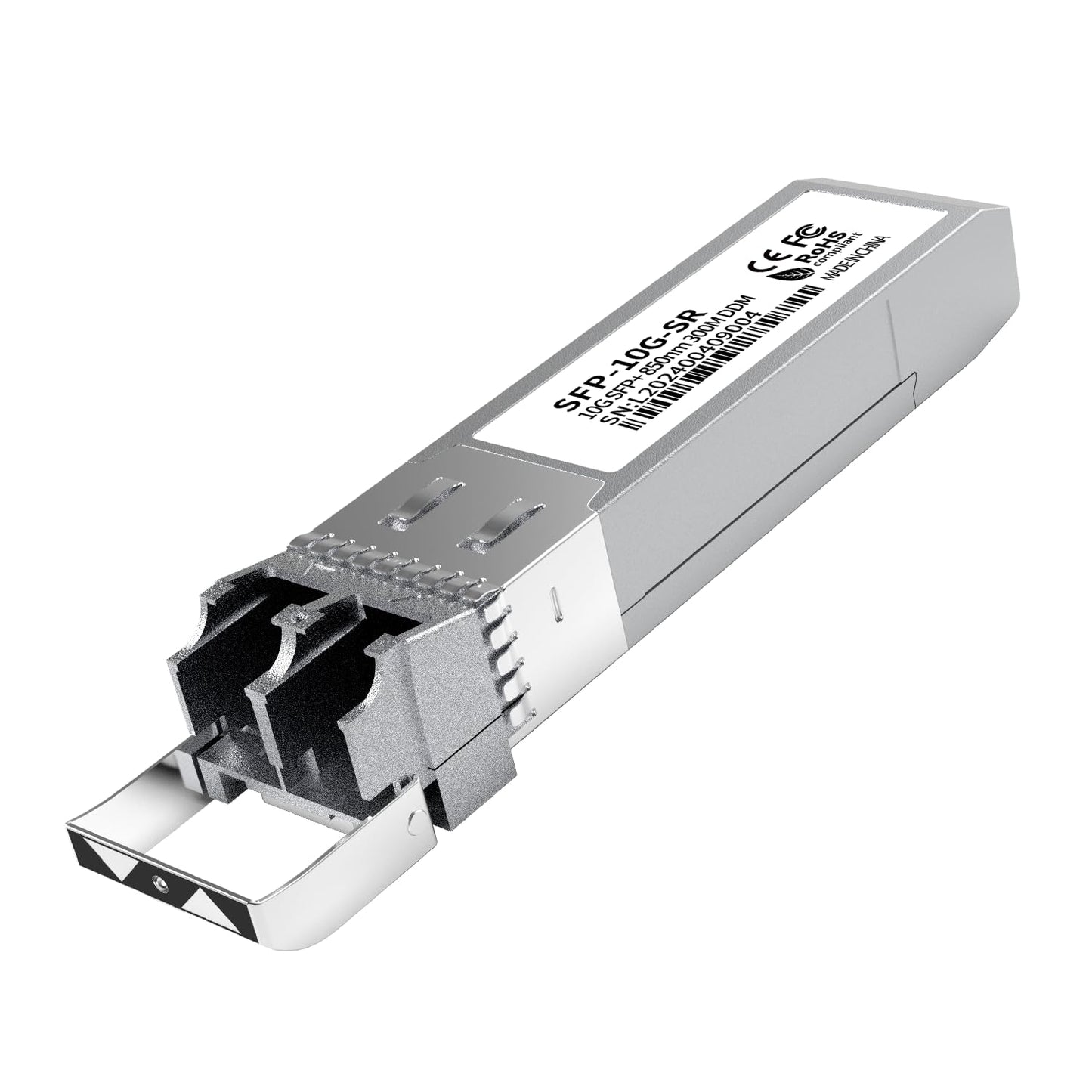 10GBase-SR SFP+ Module, Multi-Mode LC Ethernet Transceiver, 10G 850nm MMF up to 400m, Compatible with Cisco SFP-10G-SR, Meraki, Ubiquiti UF-MM-10G