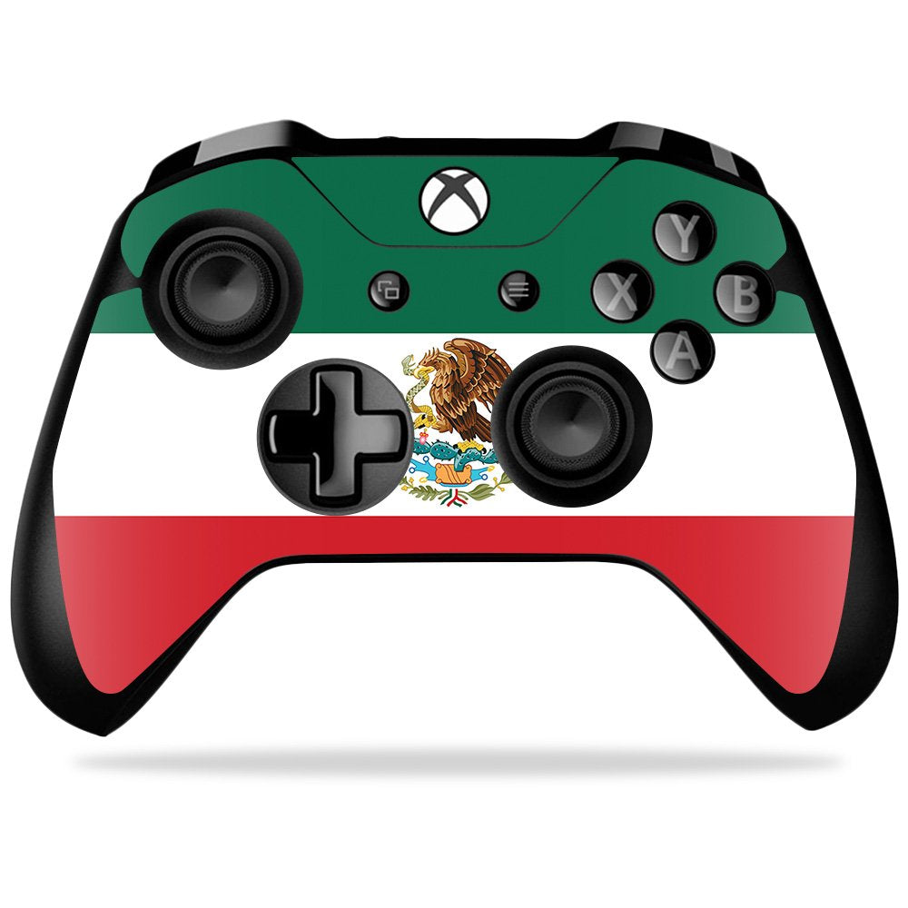 MightySkins Skin Compatible with Microsoft Xbox One X Controller - Mexican Flag | Protective, Durable, and Unique Vinyl Decal wrap Cover | Easy