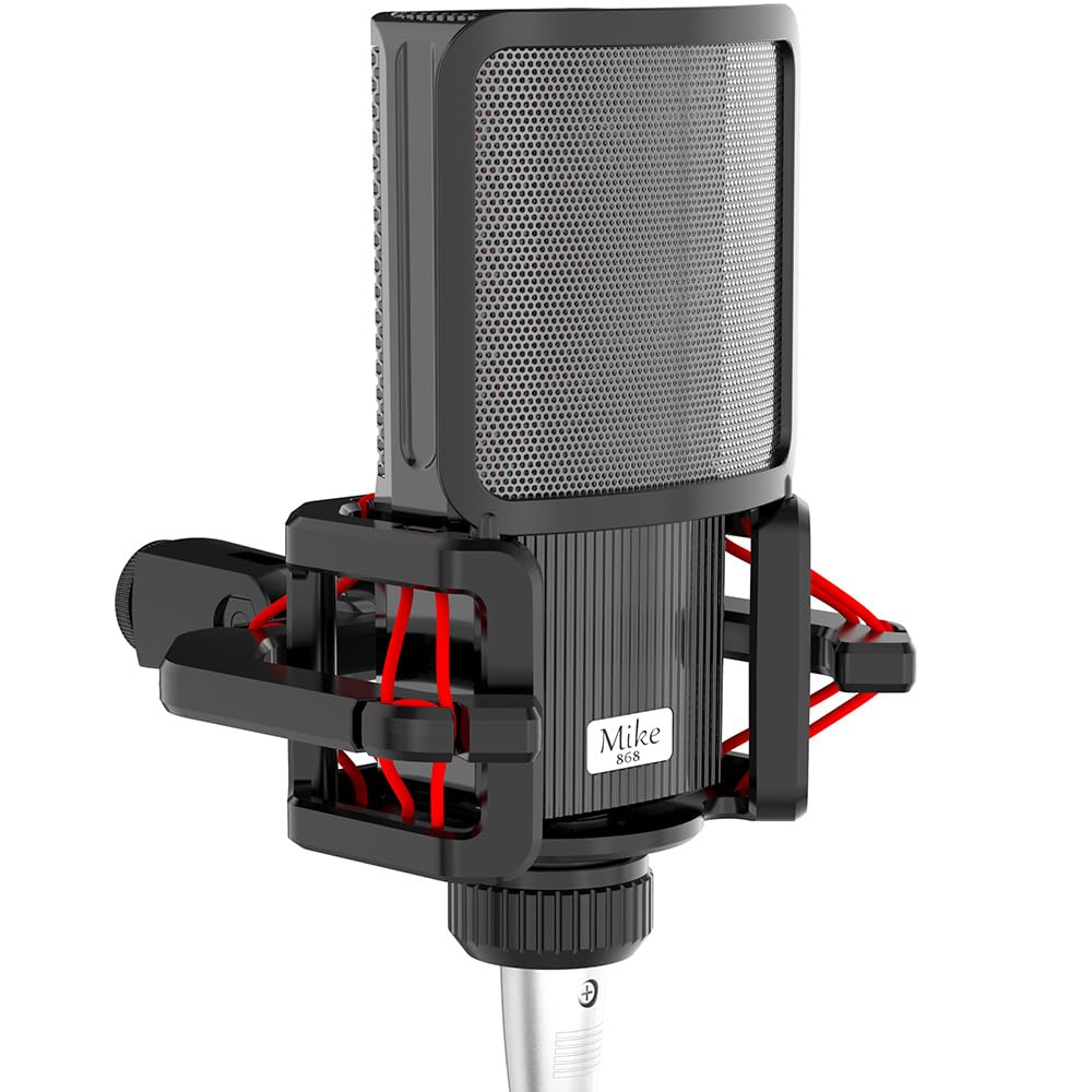 Microphone shock mount with Filter Screen Compatible with Lewitt RAY LCT-240 Pro LCT 440 Pure LCT 441 FLEX AKG C series Protruding Stems (d?23 mm)
