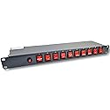 10 Outlets 15 Amps 125V Power Strip 19" 1U Rack Mount PDU Surge Protector and Switch Control 1800 Joules for Network Server Racks 4.5-ft Power Cable