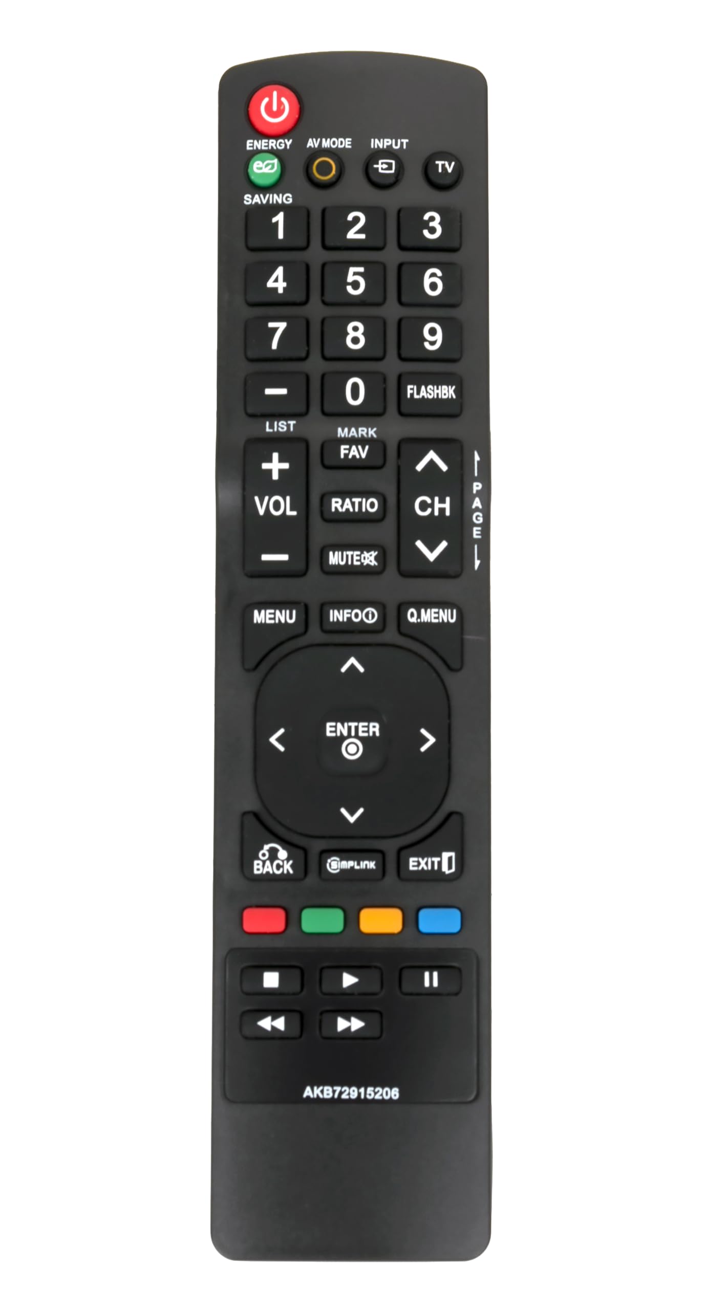 AKB72915206 Replaced Remote fit for LG TV 55LD520UAAUSWLUR 32LD450 47LD450 26LE5300 55LD520 19LD350 19LD350UB 19LE5300 22LD350 32LD320H 32LD325H