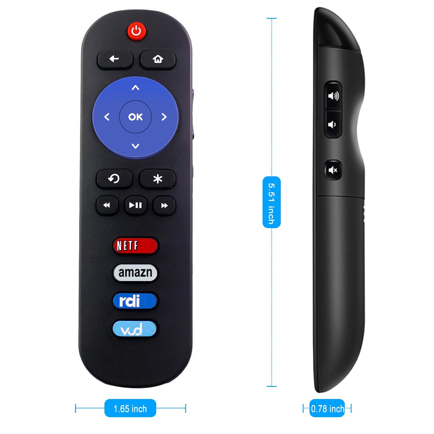 RC280 Replace Remote Control fit for TCL Roku TV 55FS3750 48FS4610R 32S3850A 40FS4610R 55FS4610R 32S3850P 32S3850B 32S3850 32S3700 40FS3850 50FS3800