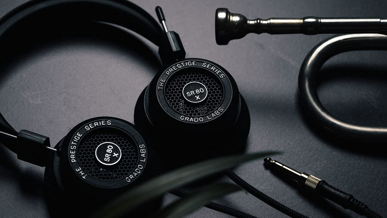 GRADO SR80x Prestige Series Open-Back Wired Headphones - Enhanced X Drivers, Lightweight Design, Assembled in Brooklyn, NY USA