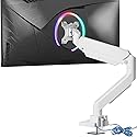 WALI Ultrawide Monitor Arm for 13 to 49 Inch Heavy Duty Curved Screens, Adjustable Single Monitor Desk Mount with 2 USB 3.0 Ports, Holds 33 lbs