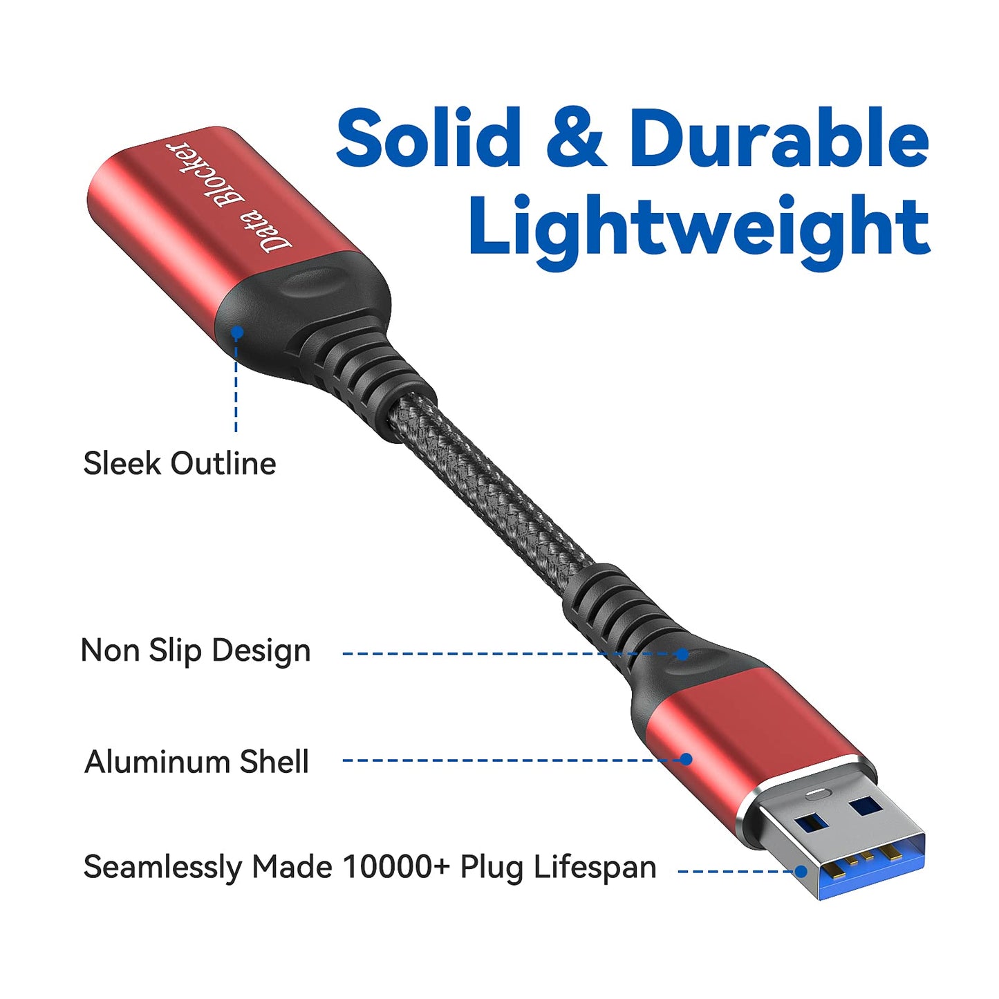 ZIYUETEK USB Data Blocker, Charge-Only Adapter USB Blocker(2PCS), Provide Safe and high-Speed Charging, Protect Against Juice Jacking, Hacking