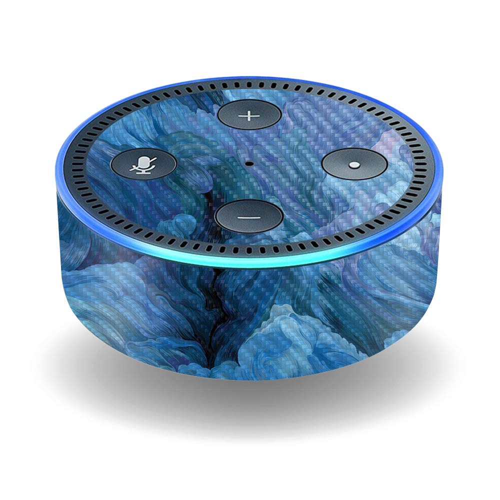 MightySkins Carbon Fiber Skin for Amazon Echo Dot (2ND Gen) - Typhoon | Protective, Durable Textured Carbon Fiber Finish | Easy to Apply, Remove…