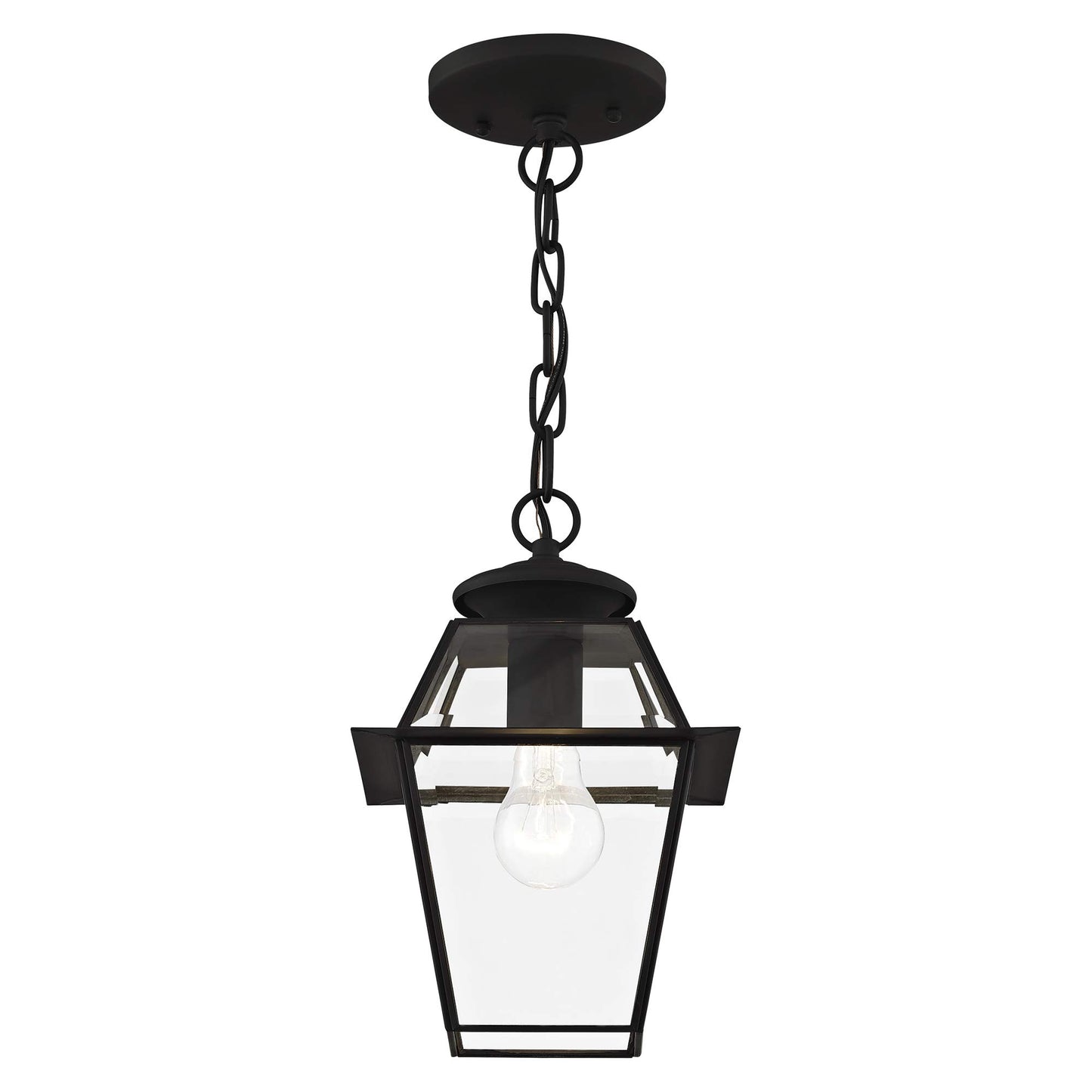Livex Lighting 2183-04 Westover 1-Light Outdoor Hanging Lantern, Black