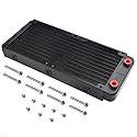 BXQINLENX 10 Pipe Aluminum Heat Exchanger Radiator for PC CPU CO2 Laser Water Cool System Computer 240mm