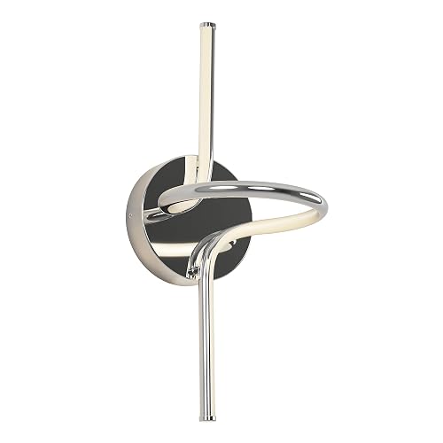 artika Swirl 14.5W LED Sconce Light Chrome - Ideal for Bathroom, Living Room, Bedroom, Hallway - 850 Lumens, Tunable White Technology 3000-4000-5000