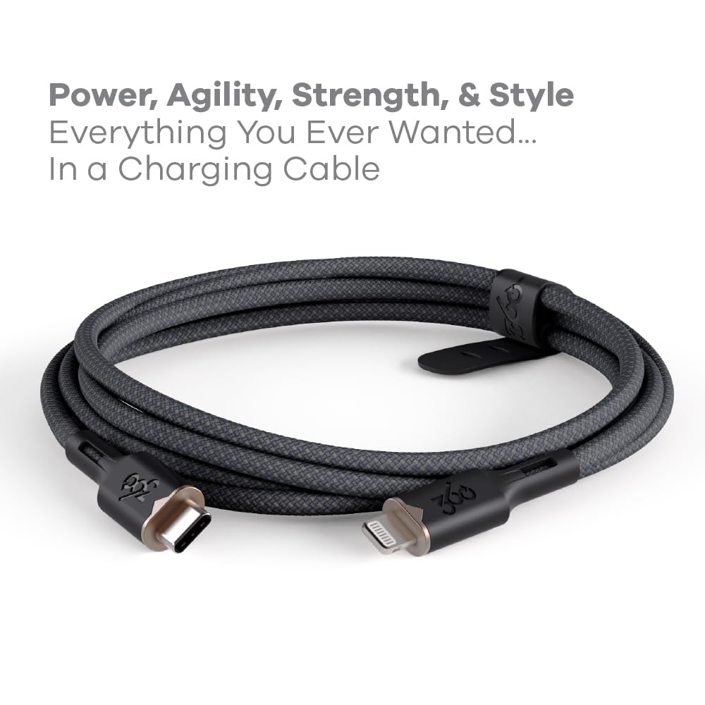 360 Electrical Lightning to USB-C Charging Cable - 5ft, MFi Certified, Fast Charge Compatible, Durable & Tangle-Free