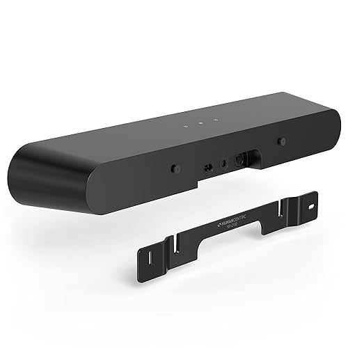 HumanCentric Wall Mount Compatible with Sonos Ray Sound Bar (Black), Mount on Wall Under TV, Floating Style, Hidden Design, Hardware Included