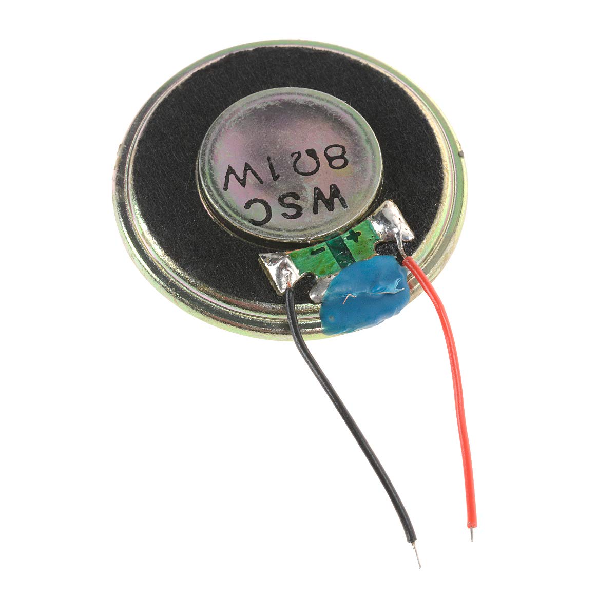 YXQ 1W 8 Ohm Micro Internal Speaker Loudspeaker 32mm Dia Round Metal Shell with Wire (4Pcs)