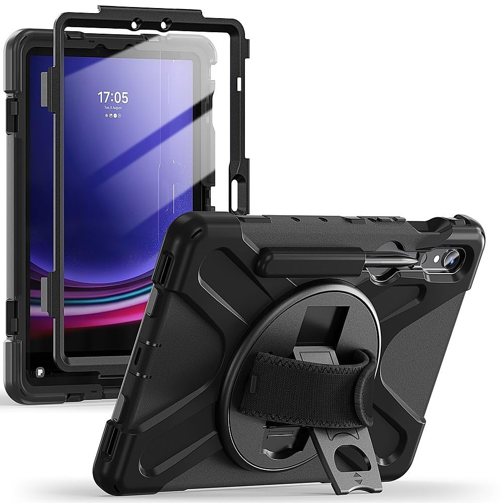 Sahara for Samsung Galaxy Tab S10 Lite (2025) / S10 FE / S9 / S9 FE Case - Heavy-Duty Protective Cover with Kickstand, Rotating Hand Strap & Shoulder
