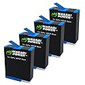 Wasabi Power HERO12, HERO11, HERO10, HERO9 Battery (4-Pack) Compatible with Hero 12 Black, Hero 11 Black, Hero 10 Black, Hero 9 Black