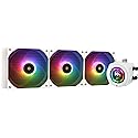 Thermalright CORE Vision 360 White ARGB CPU Water Cooler with PWM Fan, 2000RPM Speeds,IPS LCD Screen with 480 * 480 Resolution,Liquid CPU Cooler,for