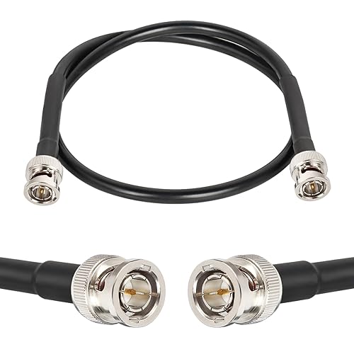 XRDS -RF 12G SDI Cable 2FT, SDI Video Cables 3G/6G/12G 75ohm BNC Male Cable Supports HD-SDI/3G/6G-SDI/4K/8K for Video Security Camera SDI Converter