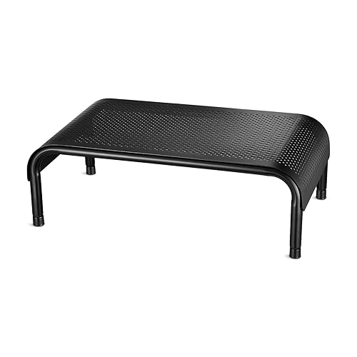 Staples Adjustable Steel Monitor Stand - Ergonomic Desktop Riser for Monitors, Laptops & Office Accessories