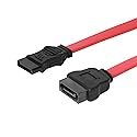 Coolgear SATA 12" Male to Female Extension Cable (7 Pin) for SATA Drives, Hard Drives & More