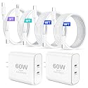 iPhone 17 Charger,45W Fast Charging Dual Port USB C Charger Block with 3/6/10/10FT Type C Charging Cable-PD Quick Adapter 3.0 for iPhone 17e/17/17
