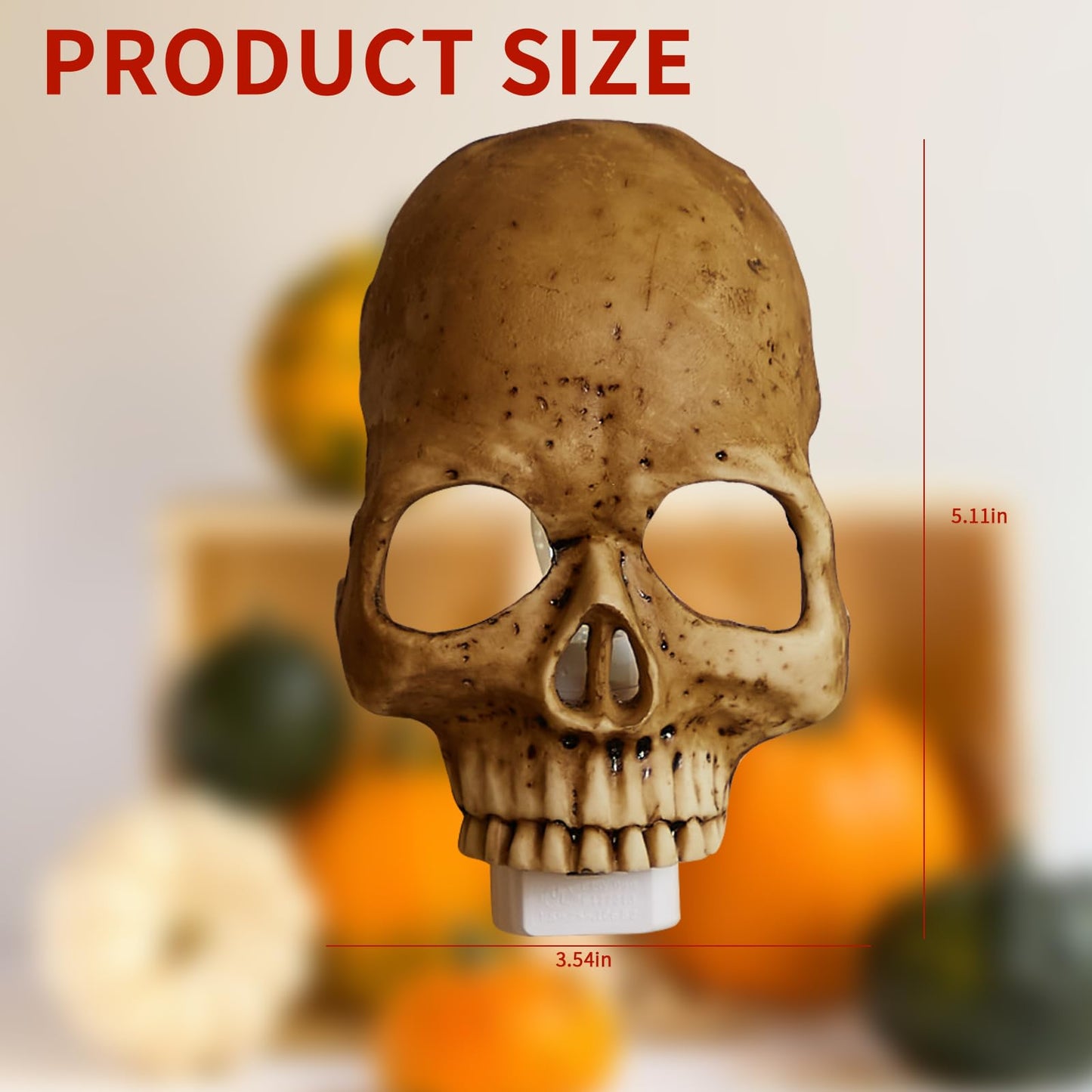 gzrnje Human Skull Night Light,2025 New Skull Night Light,Horrible Light Decoration for Halloween Party and Home Decor.