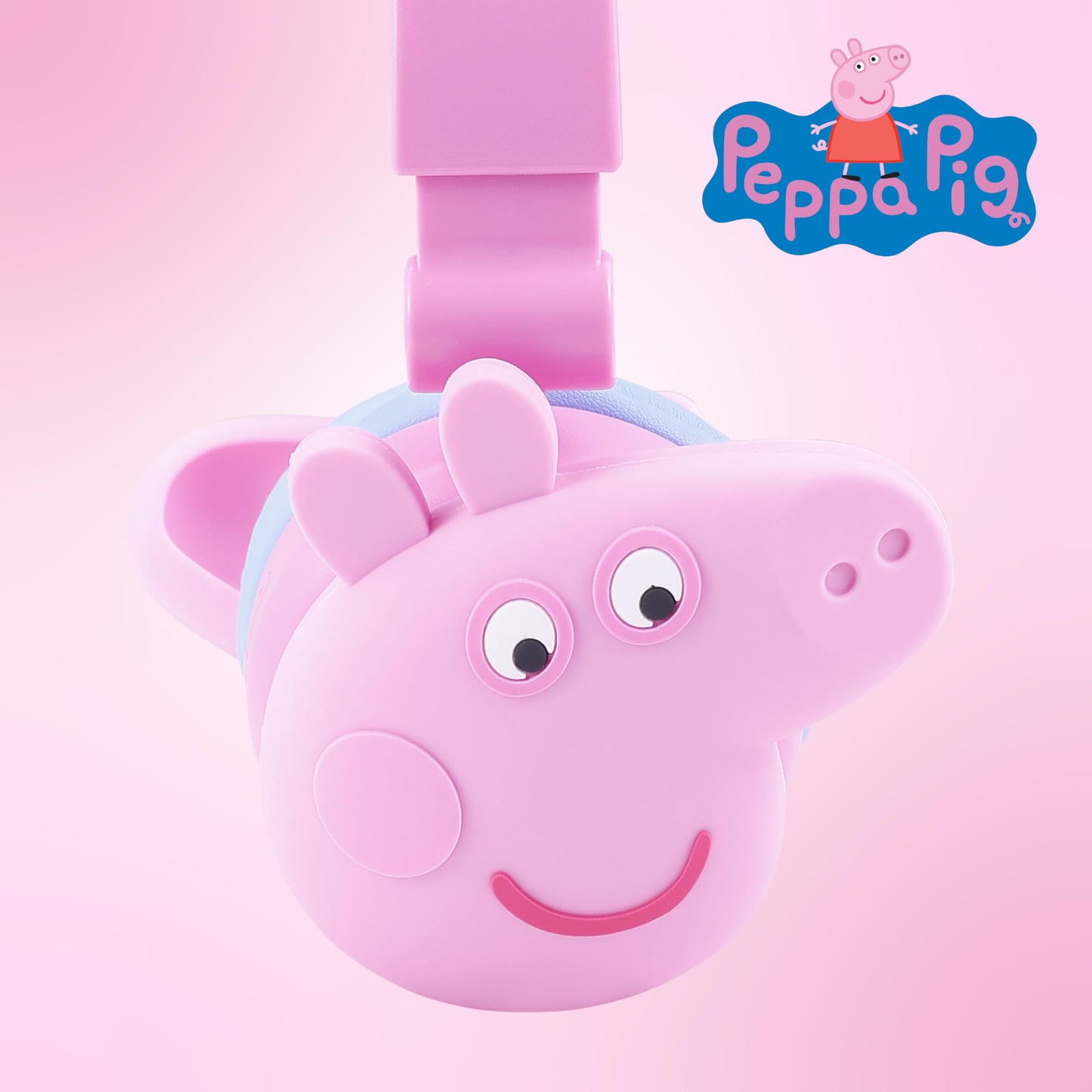 Peppa Pig - Kids Bluetooth Headphones, Wireless & Wired Over-Ear Headphones with Safe Volume, Adjustable Headband, Rechargeable Battery & Stereo Sound