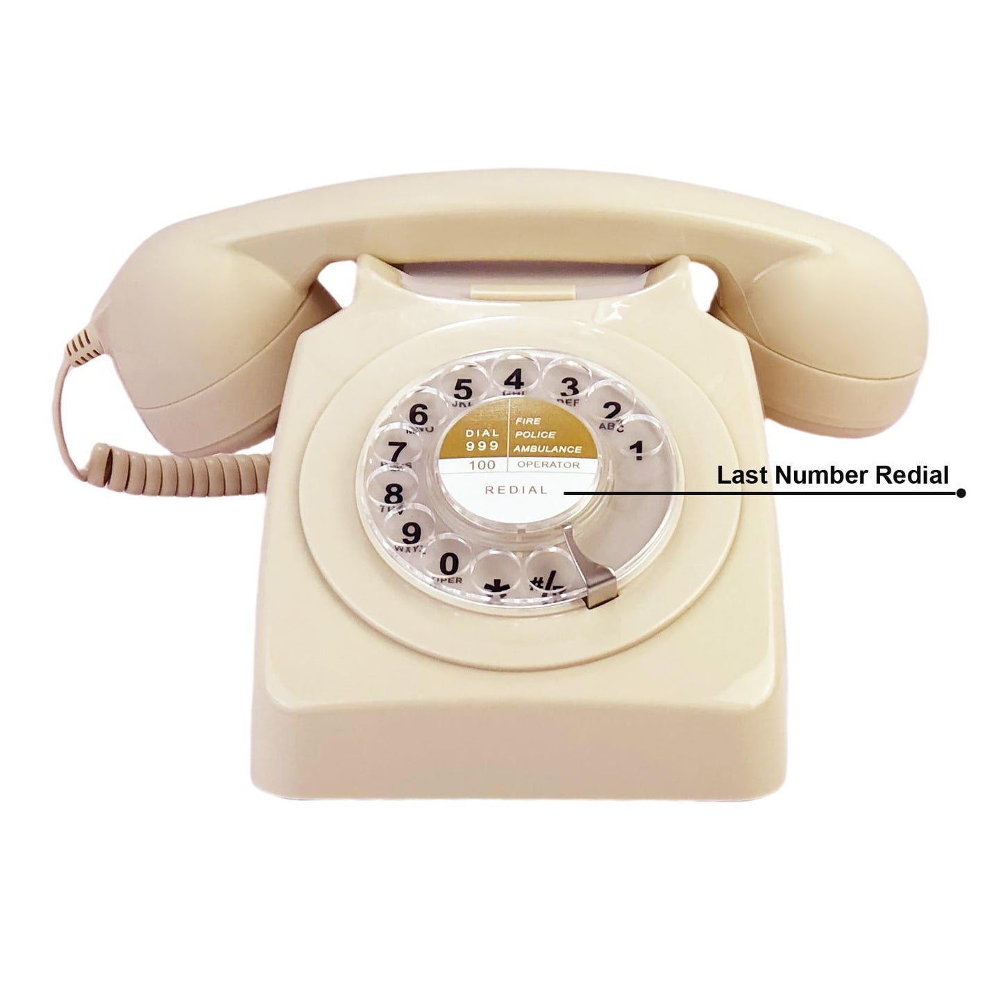 Benotek Retro Rotary Phone Old-Fashioned Decorated Antique Telephone Wired Landline Telephones for Home Office School Hotel Decor