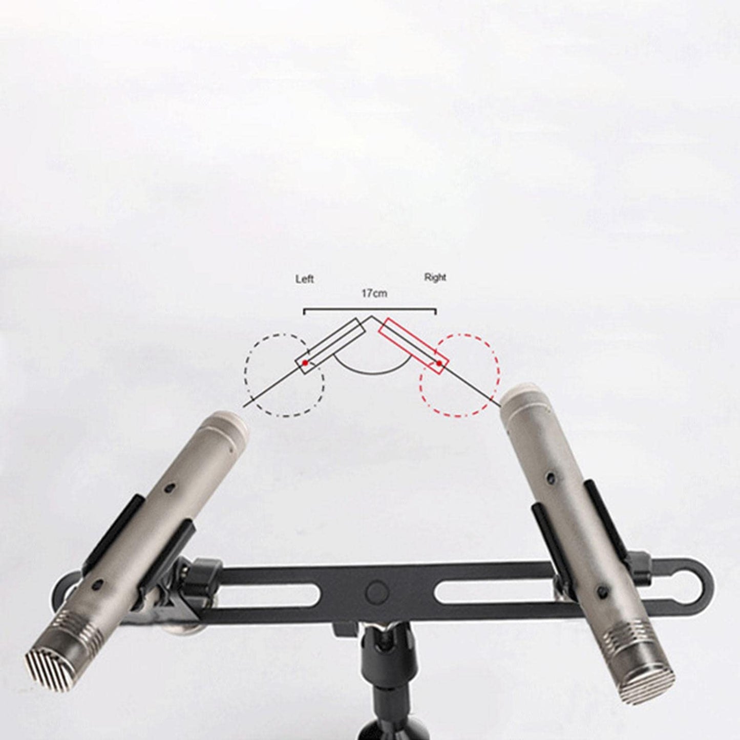 Generic Mas020, Adjustable Stereo Microphone Bar, with 5/8inch Screws, for Accommodates Two Microphones, Vocal Recording Press Conference Broadcasting