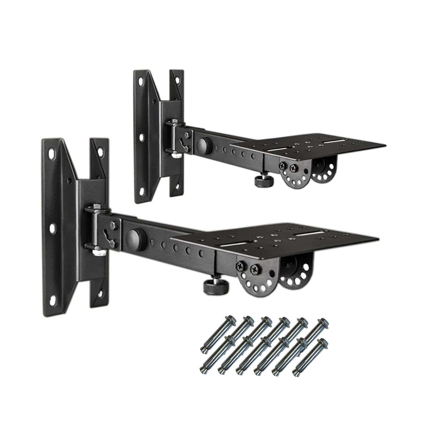 BIGalleons SPS-508 Speaker Wall Mount Stand, Rotatable Angle, Adjustable Swivel Tilt Speaker Mount Bracket, Home Surround Sound System 100 lbs