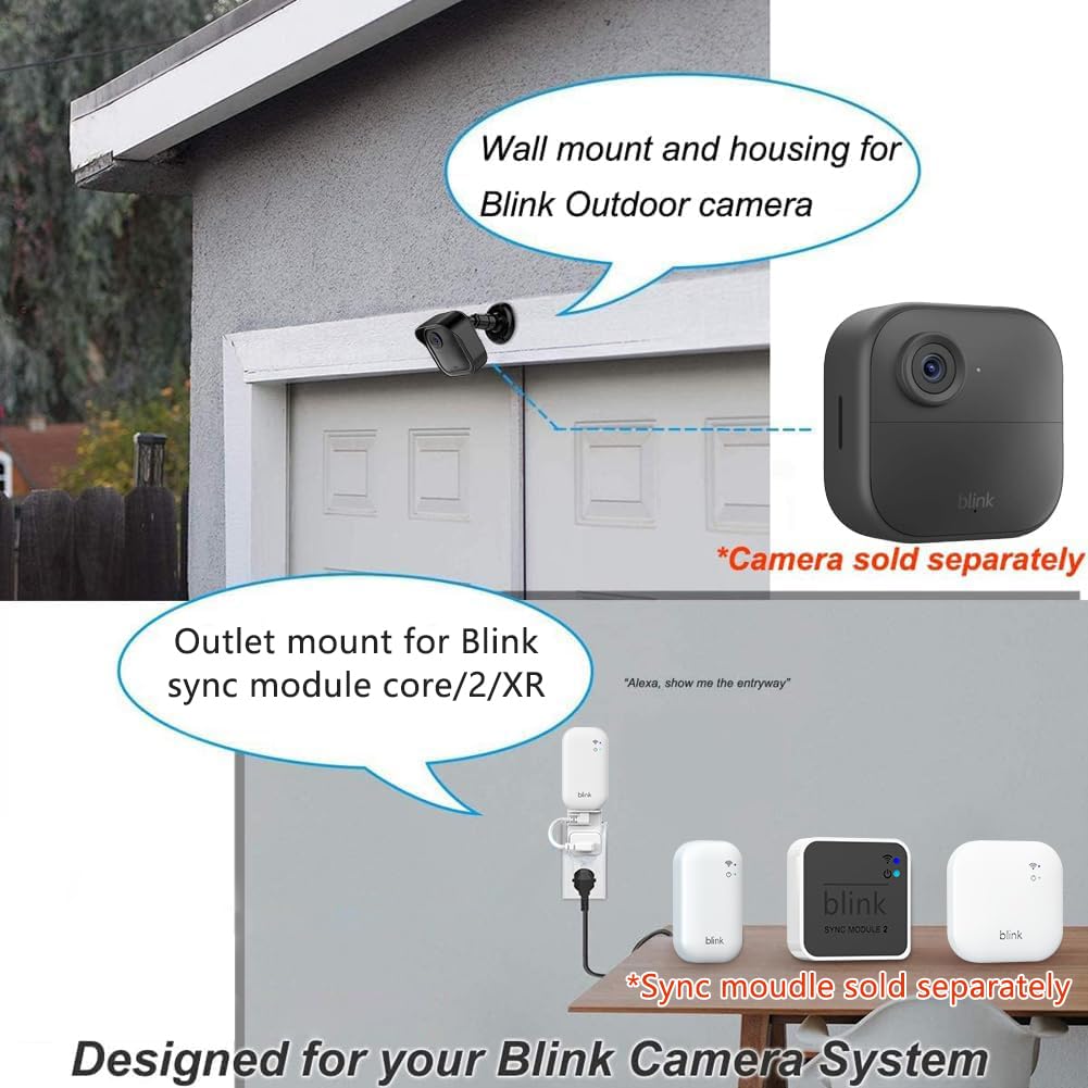 All-New Blink Outdoor Camera Surveillance Mount, 8 Pack Weatherproof Protective Housing and 360 Degree Adjustable Mount for Blink Outdoor 4/Outdoor