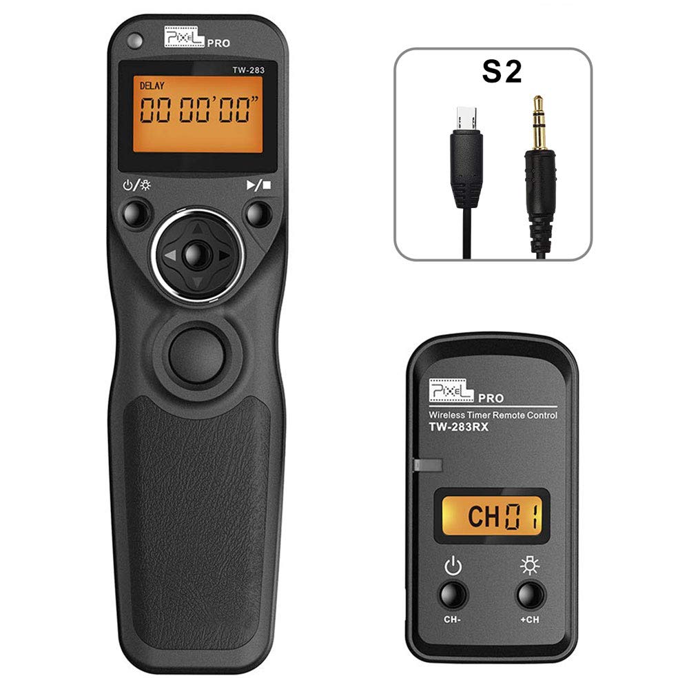 Wireless Remote Shutter Compatible for Sony PIXEL TW-283 S2 Wired Timer Remote Control Compatible for Sony A99II, A77II, A58, A68, A7, A7II, A7R