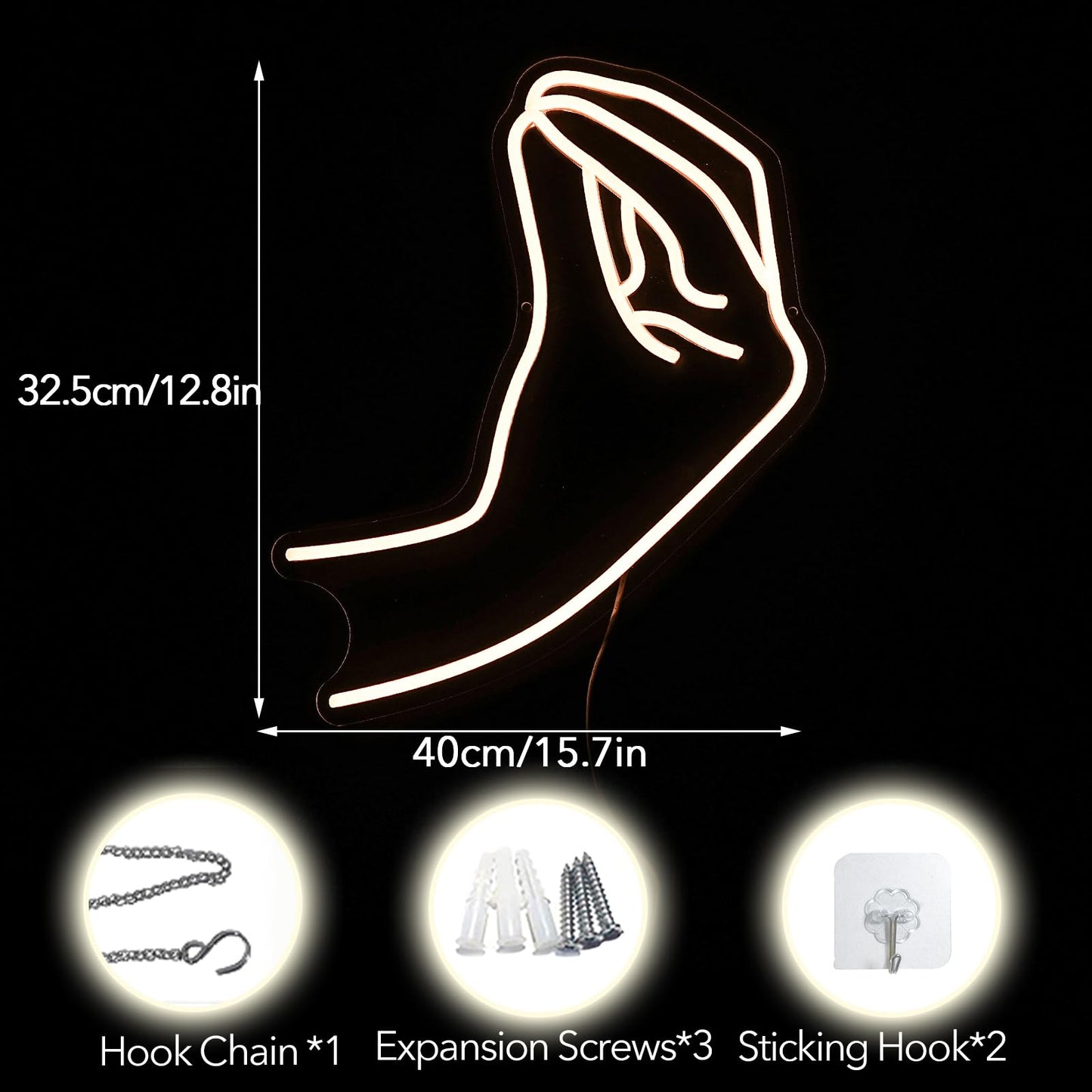 Italian Gesture Neon Sign, For Wall Decor, Warm White Signs USB Powered, Living Game Room Decor, Bedroom Restaurant Bar Hotel Shop Party