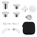 Elite Series 2 Gaming Controller Accessories Kit with Thumbsticks, D-Pads, Paddles, Trigger Buttons for Elite Series 2 Core ( White)