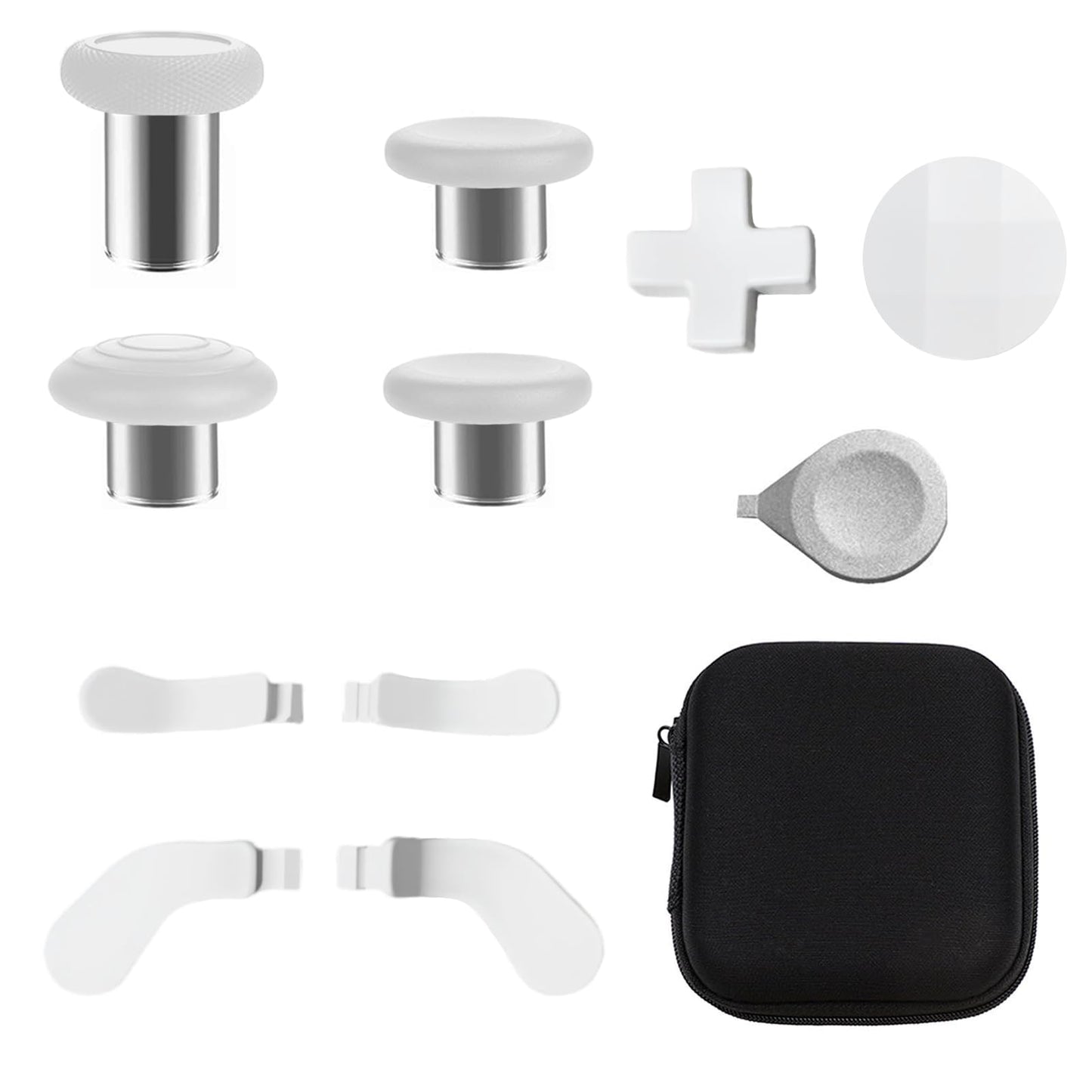 Elite Series 2 Gaming Controller Accessories Kit with Thumbsticks, D-Pads, Paddles, Trigger Buttons for Elite Series 2 Core ( White)