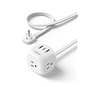 Anker 321 Power Strip with 20W USB-C, 3 Outlets and USB-C Charging for iPhone 15/14 Series, 5 ft Thin Cord and Flat Plug, Power Delivery, for Dorms