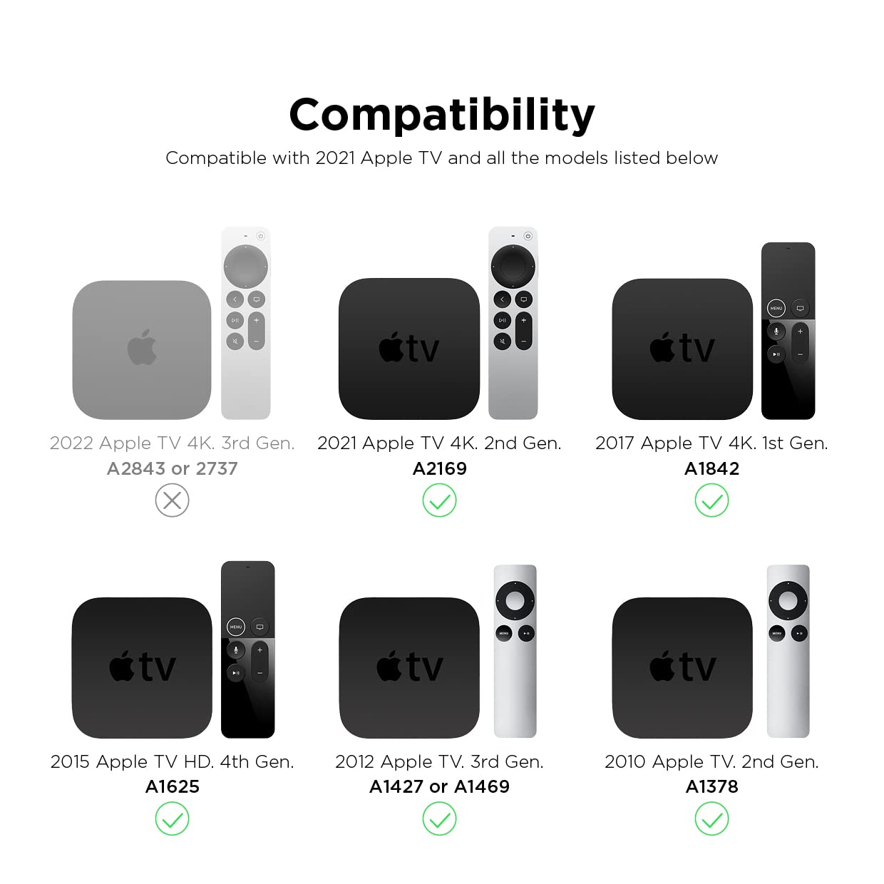 elago Apple TV Mount - 3 Mount Options (Magnet, Hang, Screw), Compatible with Apple TV 4K 2021 / HD and All Models, Prevents overheating