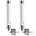 XRDS-RF 4G LTE Antenna 6dBi Omni-Directional Outdoor Fixed Mount Antenna with N Female Connector for Router, Modem, Radio, Signal Amplifier 2PCS
