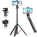 UBeesize 72" Phone Tripod - Tripod for iPhone & Selfie Stick with Phone Holder & Remote - Upgraded, Stable & Portable Stand for iPhone 17/16/15/14