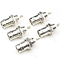 ANHAN BNC Female Panel Mount Connectors with Nut BNC Female Bulkhead Adapters RF Coaxial Adapter 5Pack