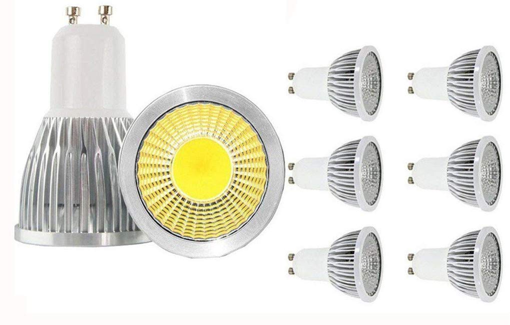 GU10 LED Bulbs GU10 5W COB LED Bulbs GU10 Base 5W 110V 6000K Daylight White Not Dimmable Spotlight Bulb for Landscape Lighting Track