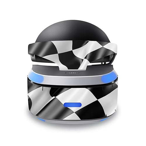 MightySkins Skin Compatible with Sony Playstation VR wrap Cover Sticker Skins Race Flag