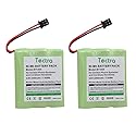 Tectra 2-Pack BT-905 Cordless Phone Battery for Uniden BT905 BT-800 BT-1006 BBTY-0444001 BBTY-0449001 Panasonic P-P501 P-P508 AT&T 200 24032 Cordless