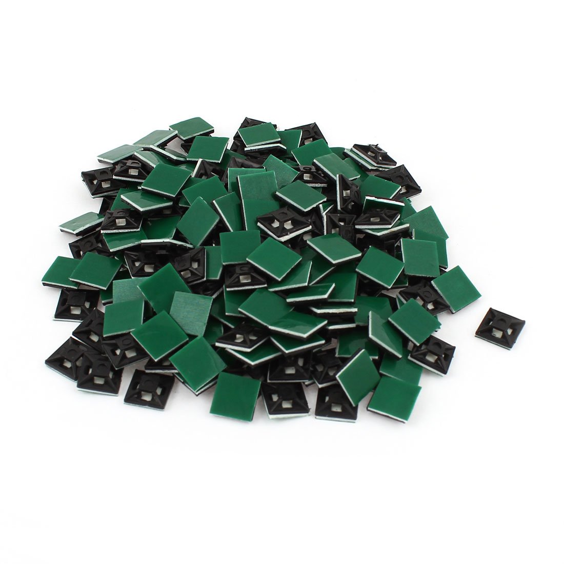 uxcell a15010500ux0271 Square Self-Adhesive Cable Tie Mount Bases 12mmx12mm 200 Pcs Black (Pack of 200)