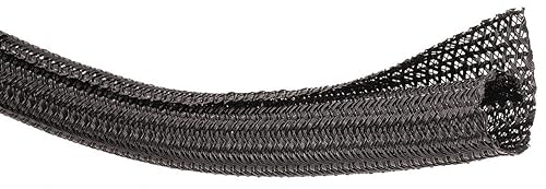 Braided Sleeving, 25 Ft, Black