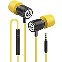 LUDOS Ultra Wired Earbuds in-Ear Headphones, 5 Years Warranty, Earphones with Microphone, Noise Isolating Ear Buds, Memory Foam for iPhone, Samsung…
